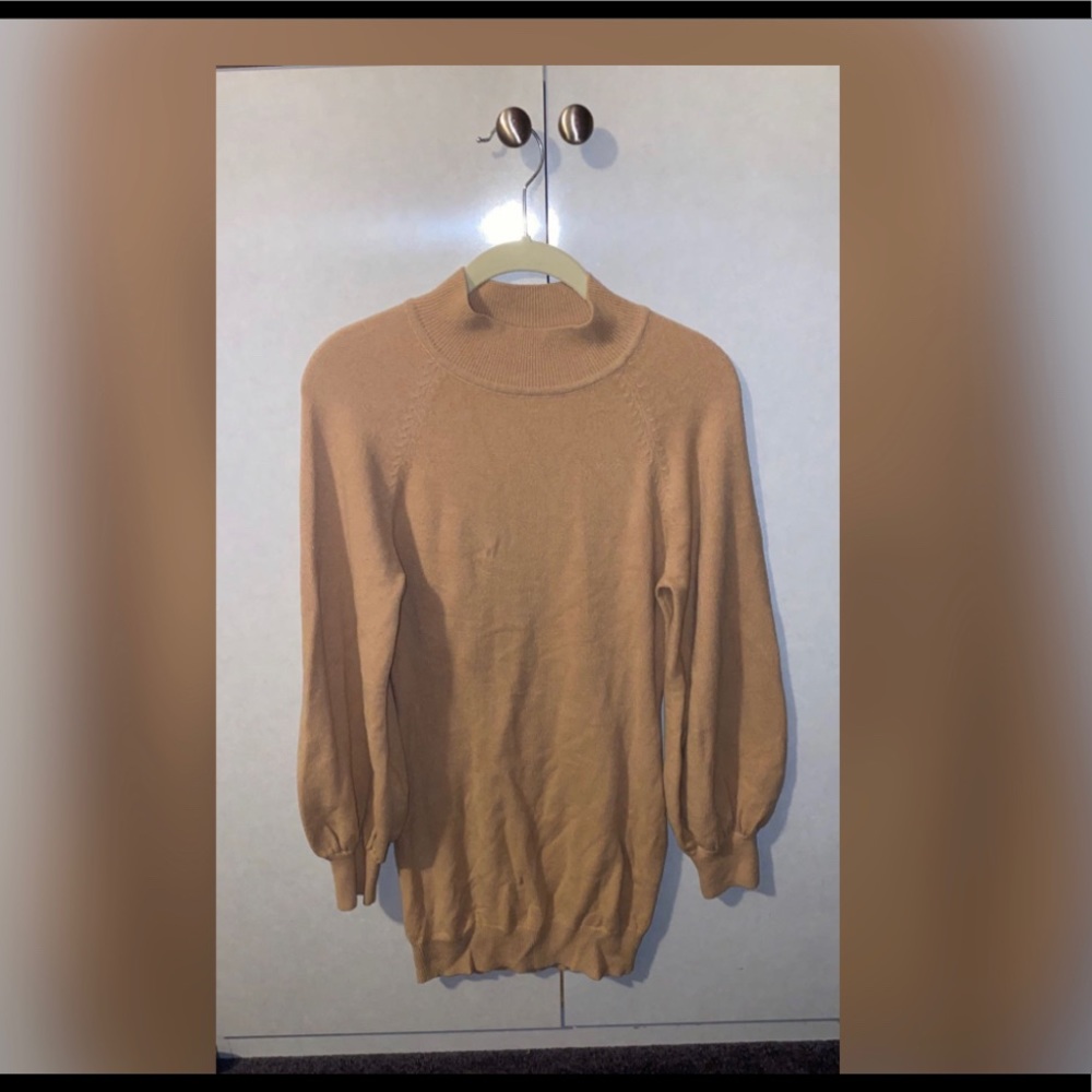 Exluara tan sweater dress